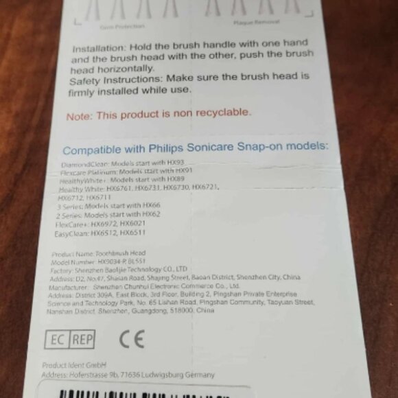 Replacement Toothbrush Heads Compatible with Phillips Sonicare Snap-on 8 Pack - Picture 2 of 2